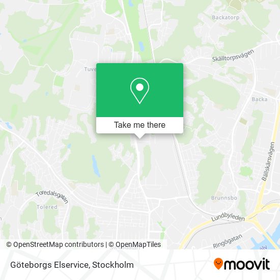 Göteborgs Elservice map