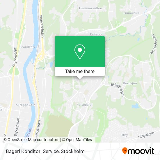 Bageri Konditori Service map