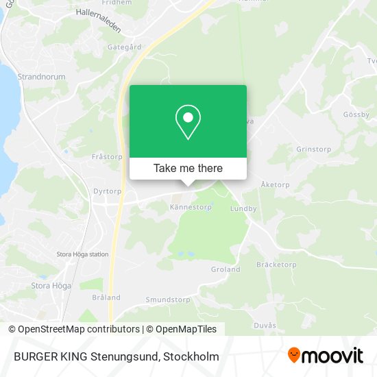 BURGER KING Stenungsund map