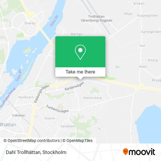 Dahl Trollhättan map