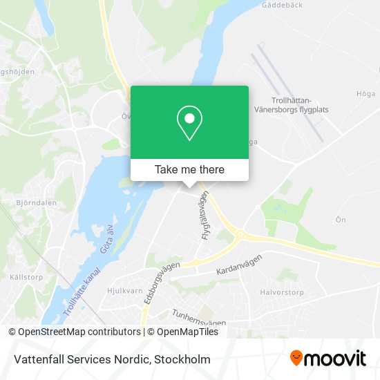 Vattenfall Services Nordic map