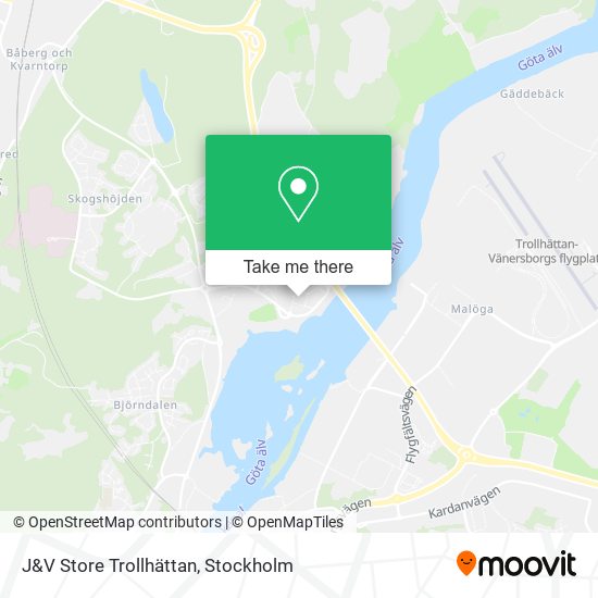 J&V Store Trollhättan map