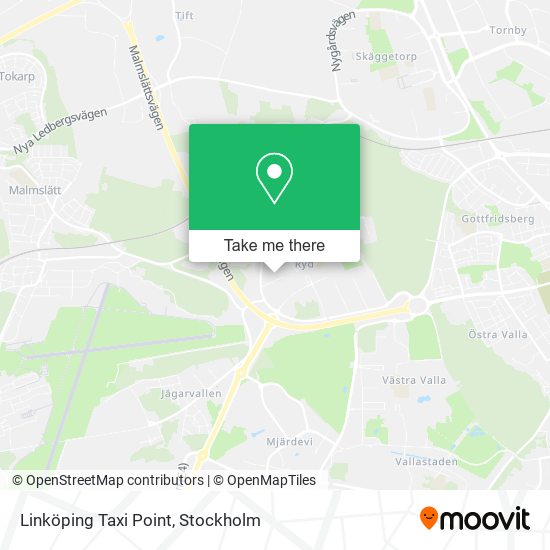Linköping Taxi Point map
