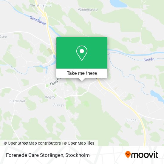 Forenede Care Storängen map