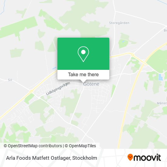 Arla Foods Matfett Ostlager map