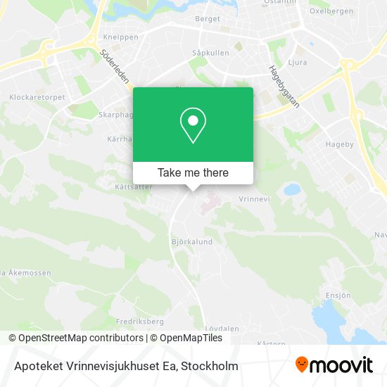 Apoteket Vrinnevisjukhuset Ea map