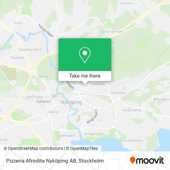 Pizzeria Afrodite Nyköping AB map