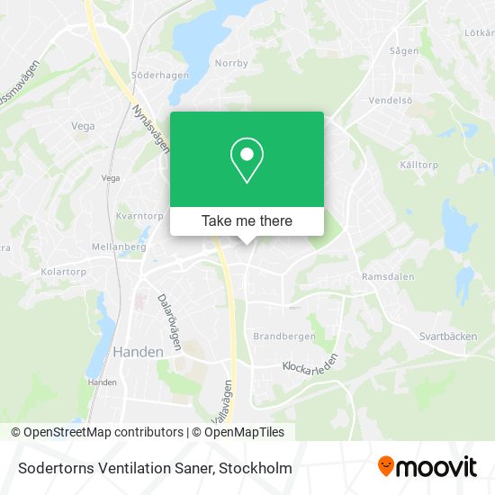 Sodertorns Ventilation Saner map