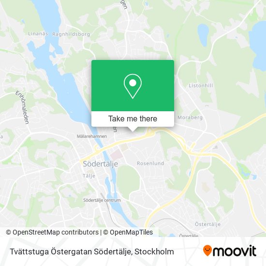 Tvättstuga Östergatan Södertälje map