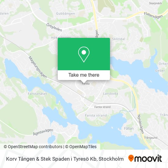 Korv Tången & Stek Spaden i Tyresö Kb map