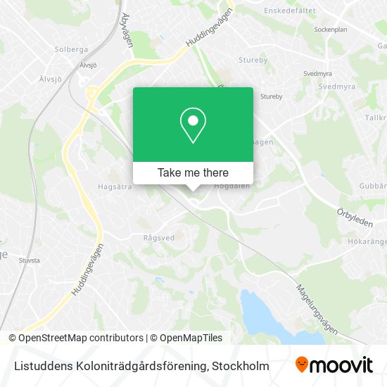 Listuddens Koloniträdgårdsförening map