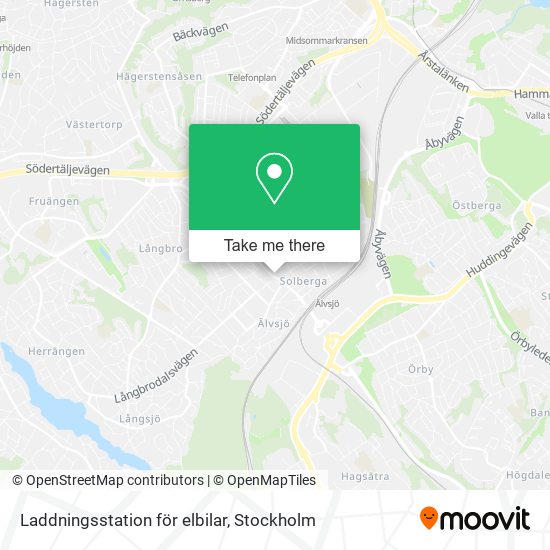 Laddningsstation för elbilar map