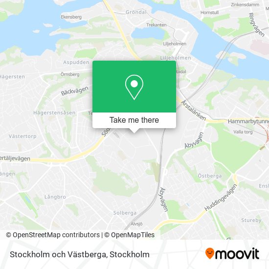 Stockholm och Västberga map