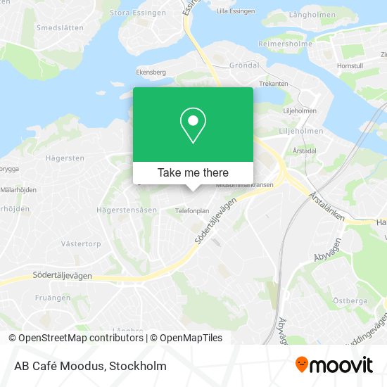 AB Café Moodus map