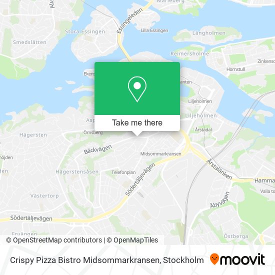 Crispy Pizza Bistro Midsommarkransen map