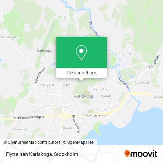 Flytteliten Karlskoga map