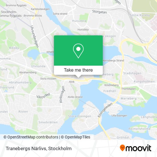 Tranebergs Närlivs map