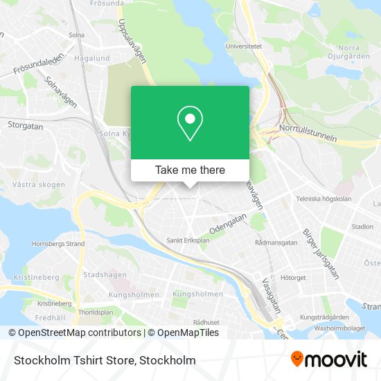 Stockholm Tshirt Store map