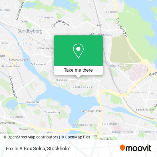 Fox in A Box Solna map