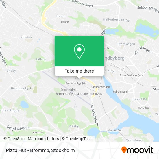 Pizza Hut - Bromma map