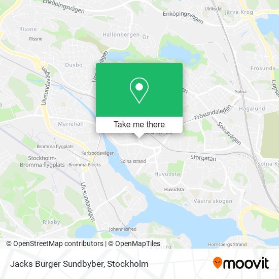 Jacks Burger Sundbyber map