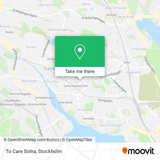 To Care Solna map