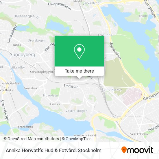 Annika Horwath's Hud & Fotvård map
