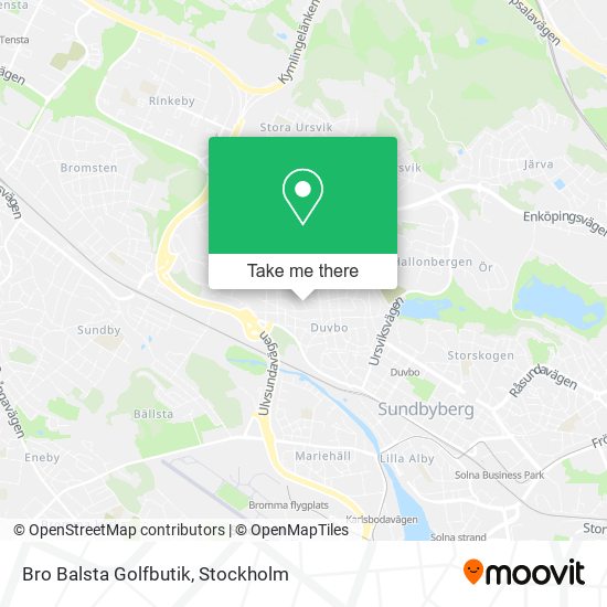 Bro Balsta Golfbutik map