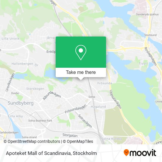 Apoteket Mall of Scandinavia map