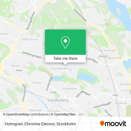 Holmgren, Christine Eleonor map