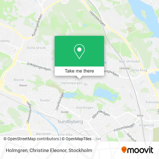Holmgren, Christine Eleonor map