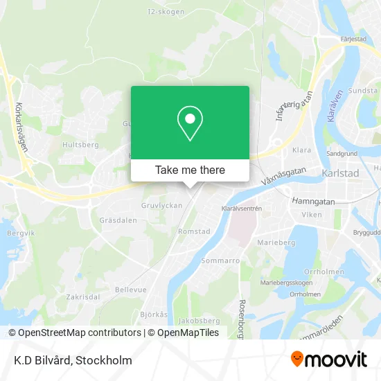K.D Bilvård map