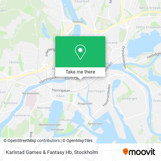 Karlstad Games & Fantasy Hb map