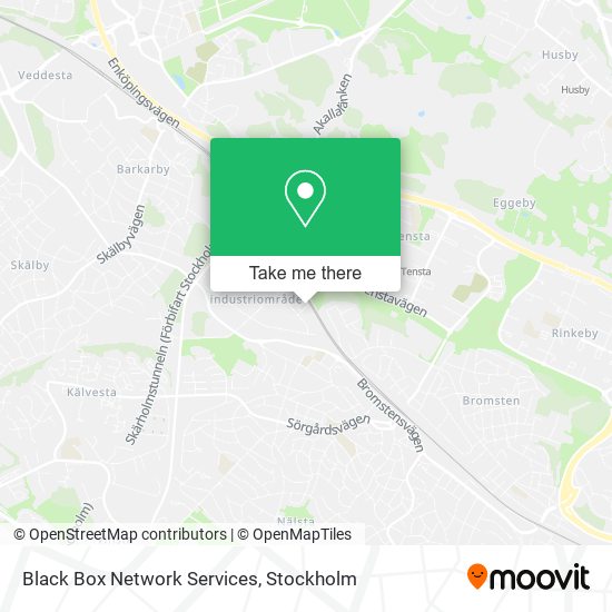 Black Box Network Services map