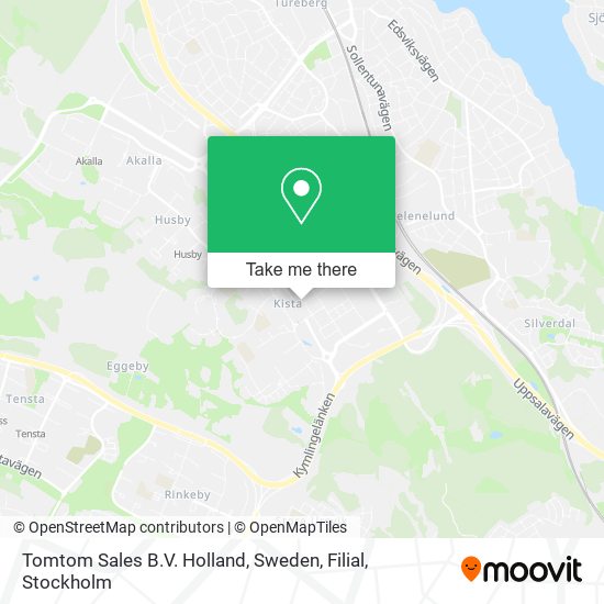 Tomtom Sales B.V. Holland, Sweden, Filial map