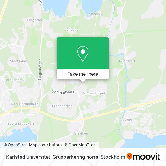 Karlstad universitet, Grusparkering norra map