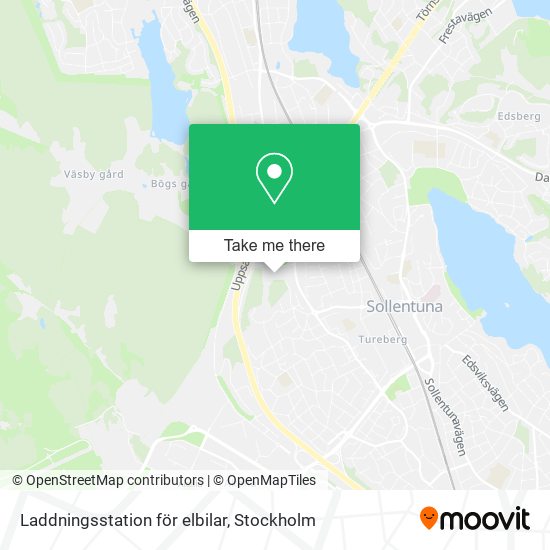 Laddningsstation för elbilar map