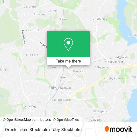 Öronkliniken Stockholm Täby map