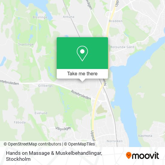 Hands on Massage & Muskelbehandlingar map