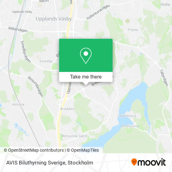 AVIS Biluthyrning Sverige map