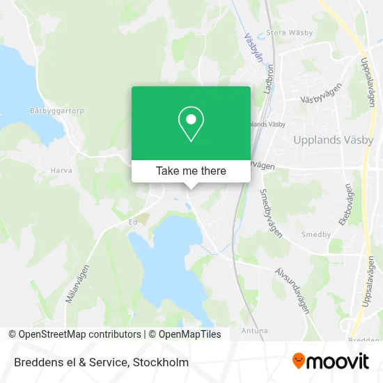 Breddens el & Service map