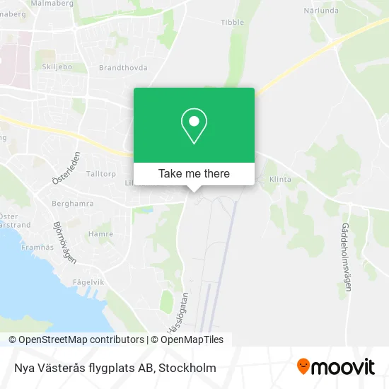 Nya Västerås flygplats AB map