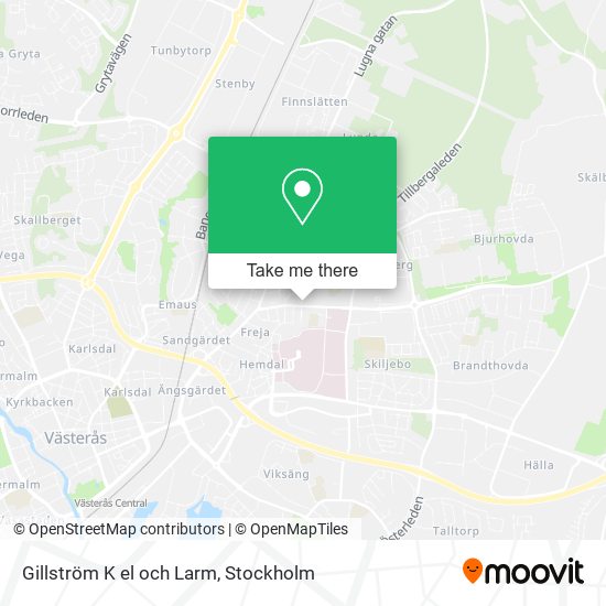 Gillström K el och Larm map