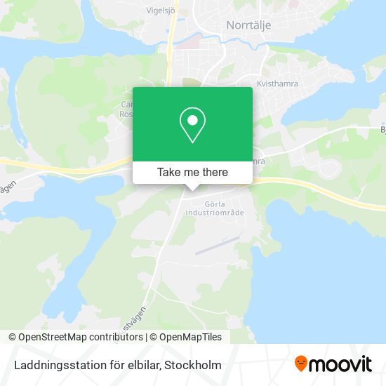 Laddningsstation för elbilar map