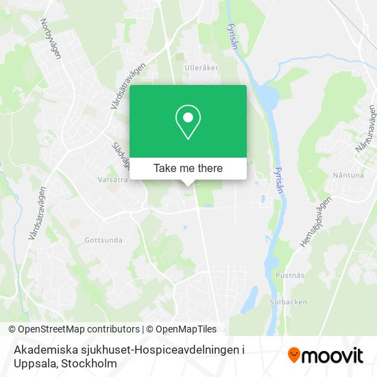 Akademiska sjukhuset-Hospiceavdelningen i Uppsala map