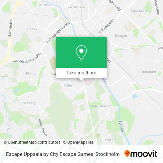 Escape Uppsala by City Escape Games map