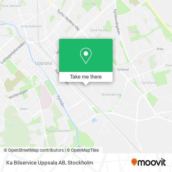 Ka Bilservice Uppsala AB map