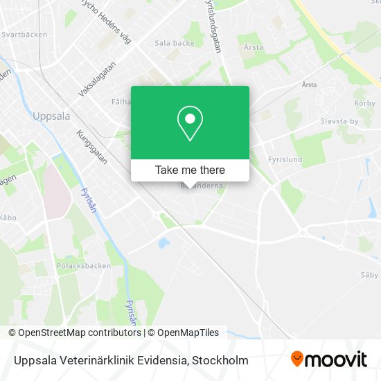 Uppsala Veterinärklinik Evidensia map