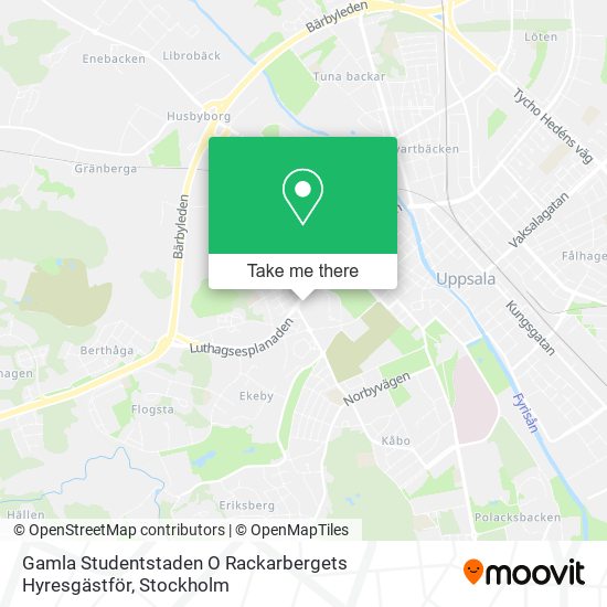 Gamla Studentstaden O Rackarbergets Hyresgästför map