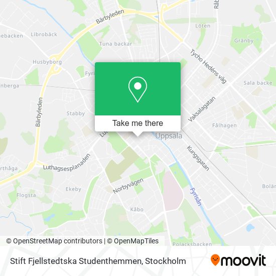 Stift Fjellstedtska Studenthemmen map